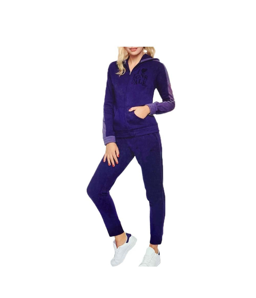 Tuta donna LONSDALE full zip due pezzi con cappuccio colori a scelta