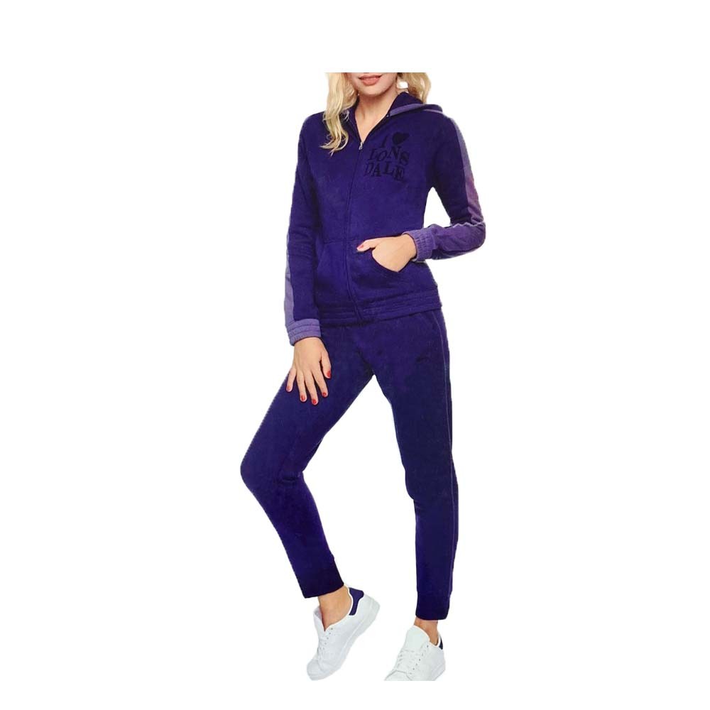 Tuta donna LONSDALE full zip due pezzi con cappuccio colori a scelta