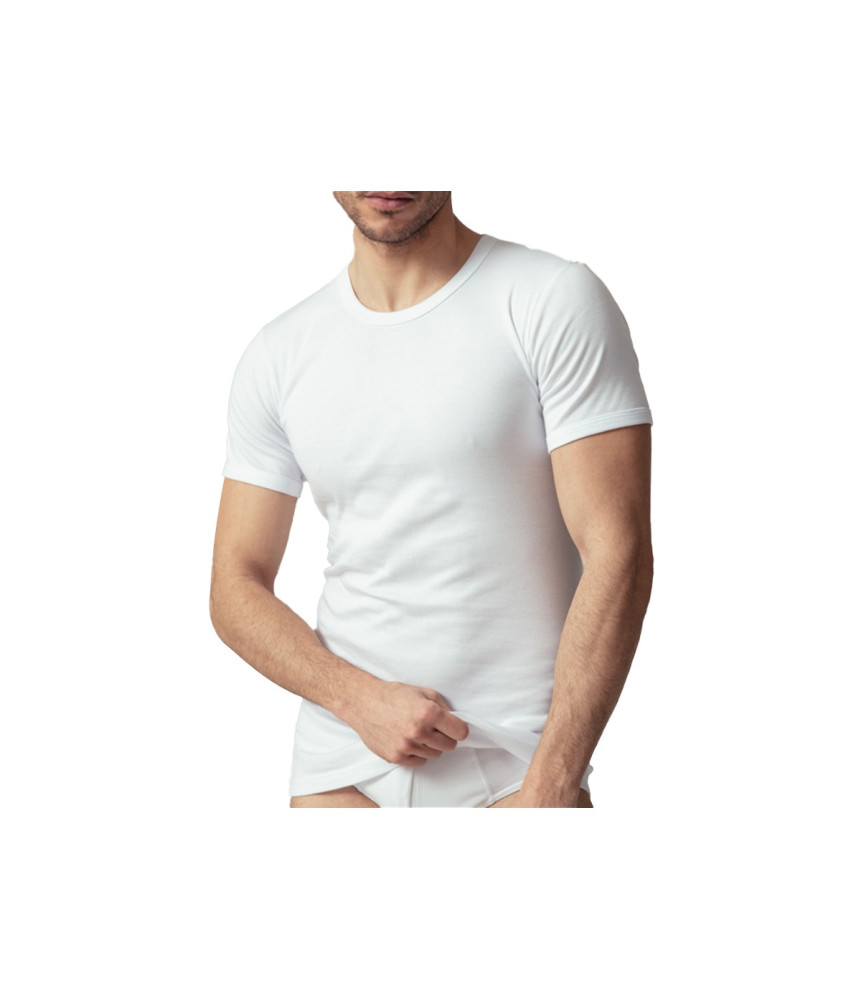 Bluoltremare 4 pezzi T-shirt mezza manica da uomo in cotone felpato