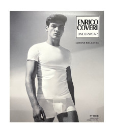 Enrico Coveri 3 pezzi T-shirt da uomo girocollo manica corta in cotone bielastico