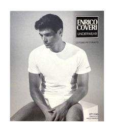 Enrico Coveri 3 pezzi T-shirt da uomo girocollo manica corta in cotone pettinato colore bianco, nero e assortito