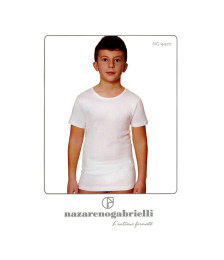 Nazareno Gabrielli 3 pezzi T-Shirt da ragazzo solo colore bianco 100% Cotone